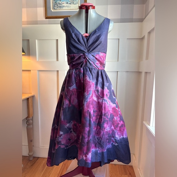 Lela Rose Elegant Purple and Black Women's Dress Size 6 - Picture 8 of 8